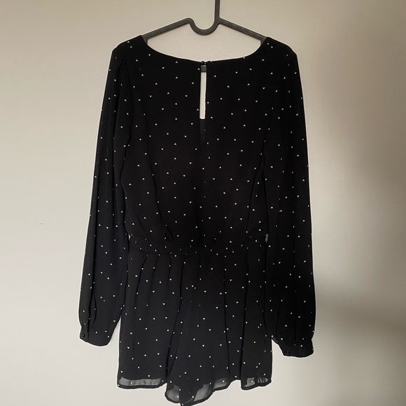 Xhiliration // Heart-Print Romper - Picture 2 of 8